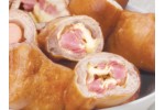 Mini piroshki with gouda and bacon